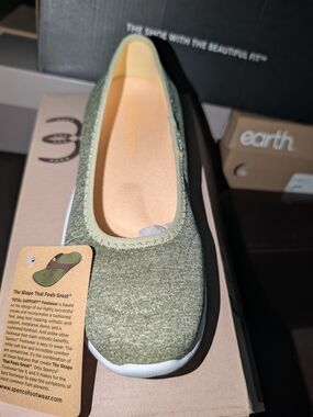 REVITALIGN Olive Green Slip-On Knit Sneaker